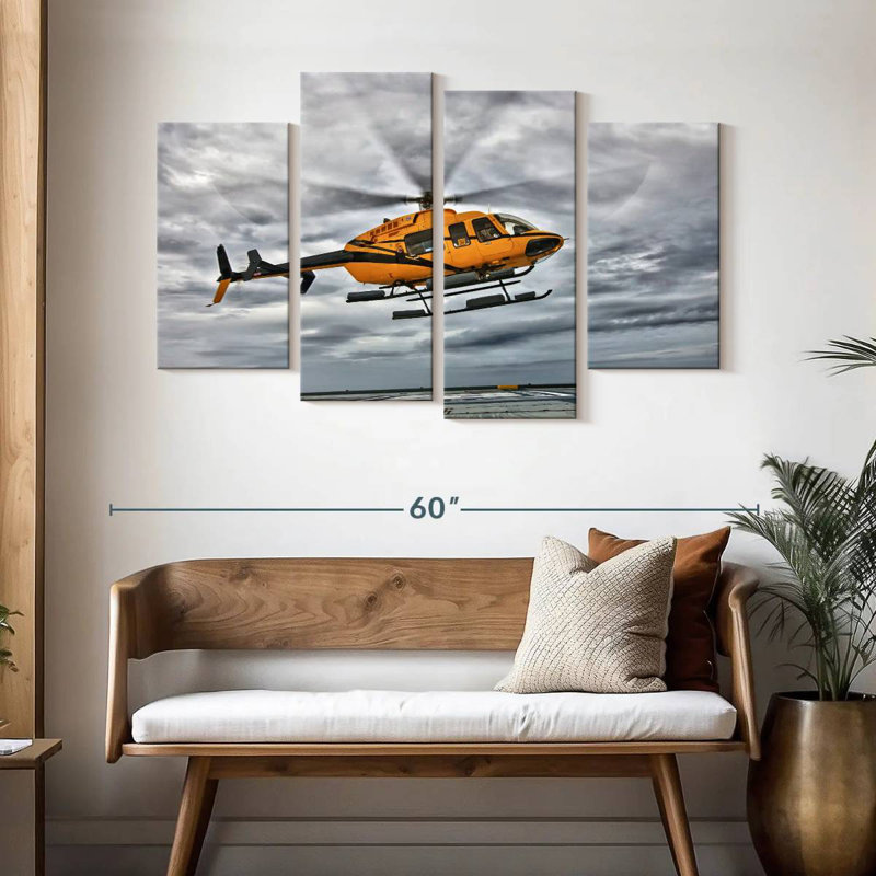 Hélicoptère Mehar Bell 407, H 32 po x l 52 po