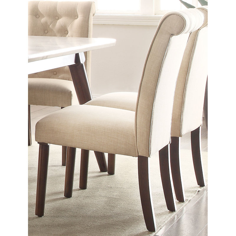 Jacy 19'' H Tufted Linen Upholstered Dining Chair