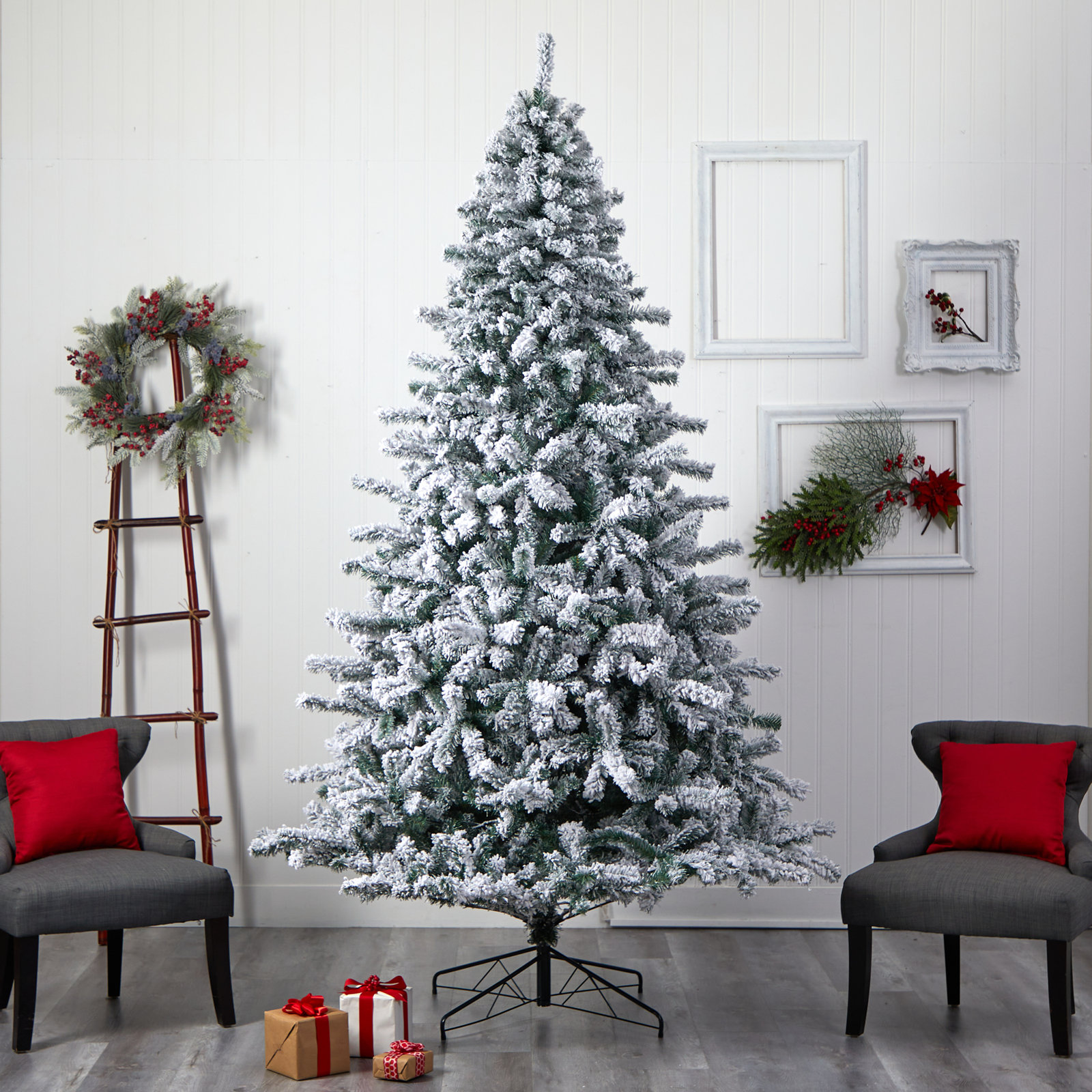 Lighted Artificial Christmas Tree, 10' H