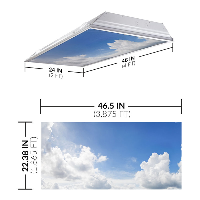 Octo Lights - Fluorescent Light Covers - Flexible Ceiling Light Diffuser Panels - Decorative Clouds - For Classrooms And Offices - 016