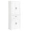 Bathroom Storage: White Cabinet With Doors And Useful Drawer Spacious-2096859040-2096859041