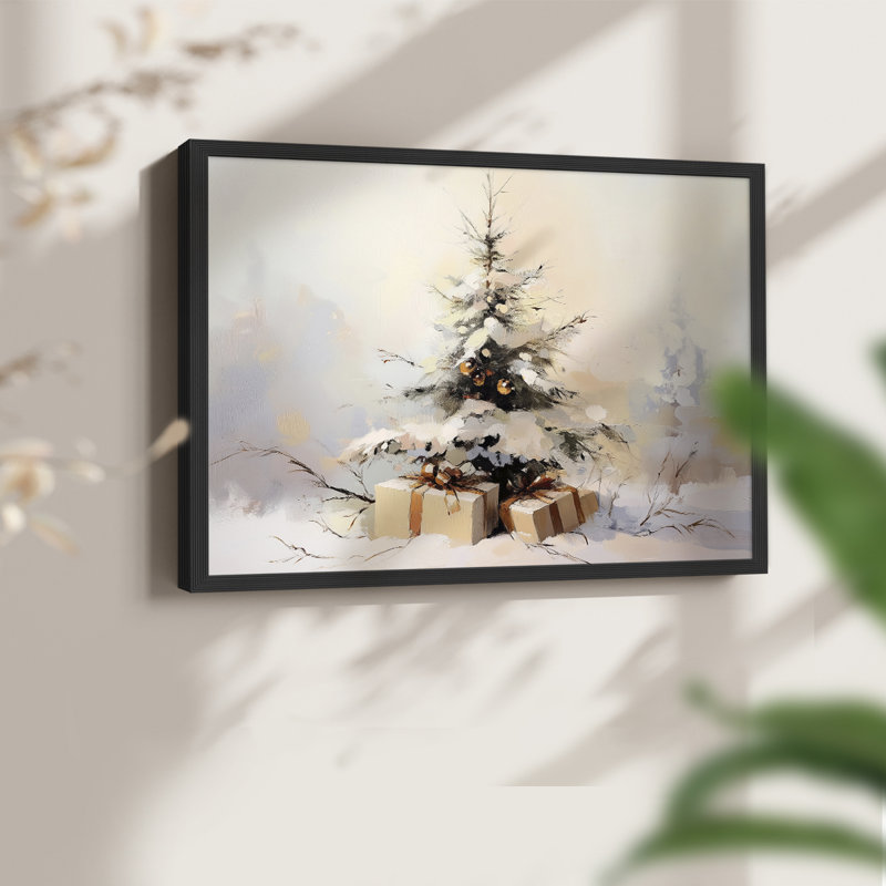 Art de Noël - CMLII - Reproduction encadrée - Restickable, Noir, noir, noir, noir