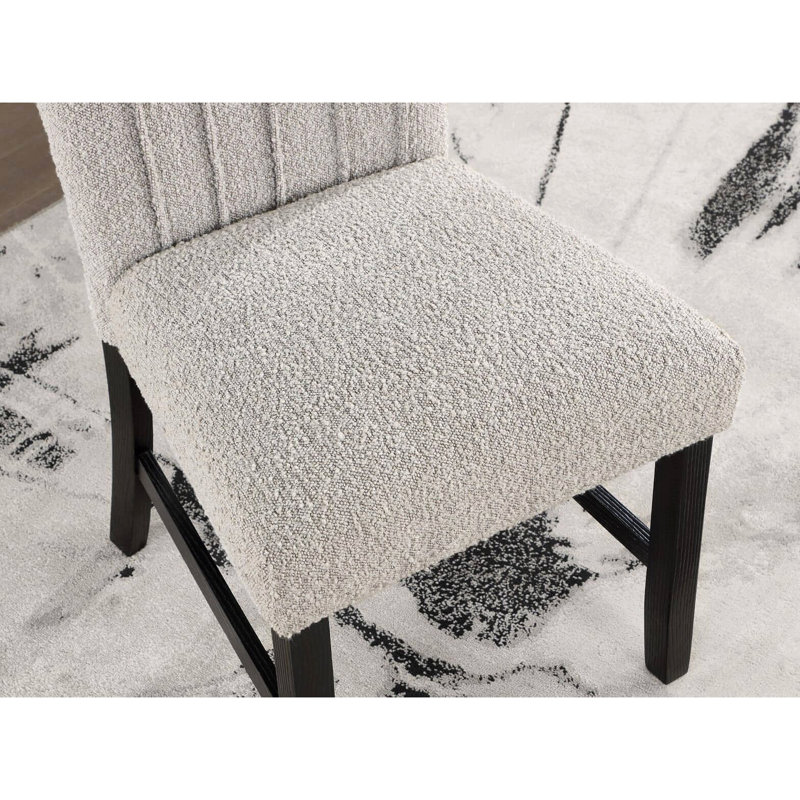 Classic Parson Chair Boucle Fabric 2Pc