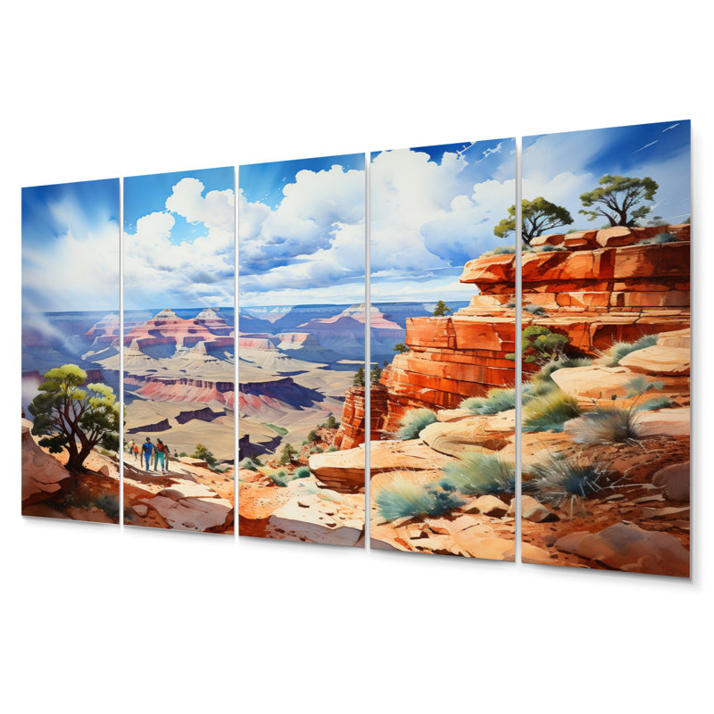 Nevada Canyon Landscape - Landscapes Metal Wall Art Prints Set