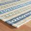 Long Slade Indigo Handwoven Cotton Rug-1550822323