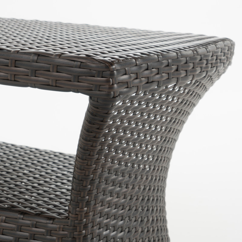 Berkeley Chaise Lounge Side Table, Brown Multi