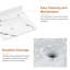 Plan de toilette en quartz blanc de 61 cm (24 po) avec lavabo encastré en céramique et dosseret.-136268497