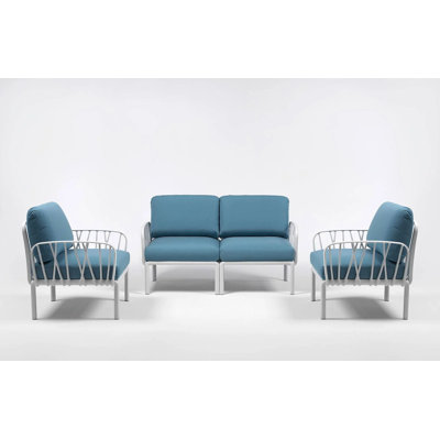 Komodo 115.75 " W L-Shaped Patio Sectional with Cushions