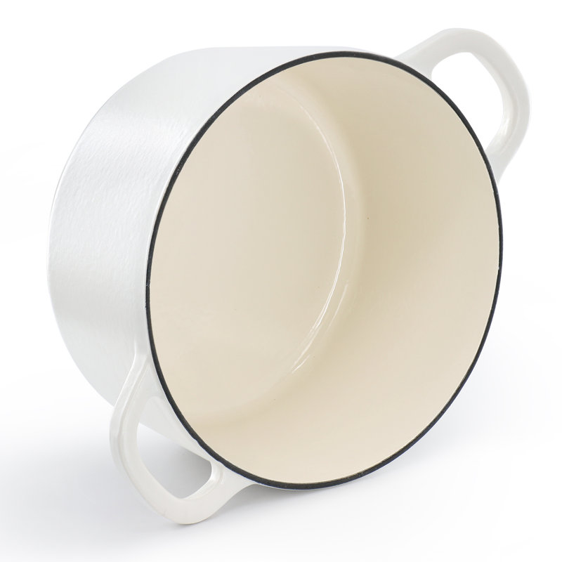 Cocotte en fonte émaillée Crockpot Artisan, Crème / doré, 6 pintes