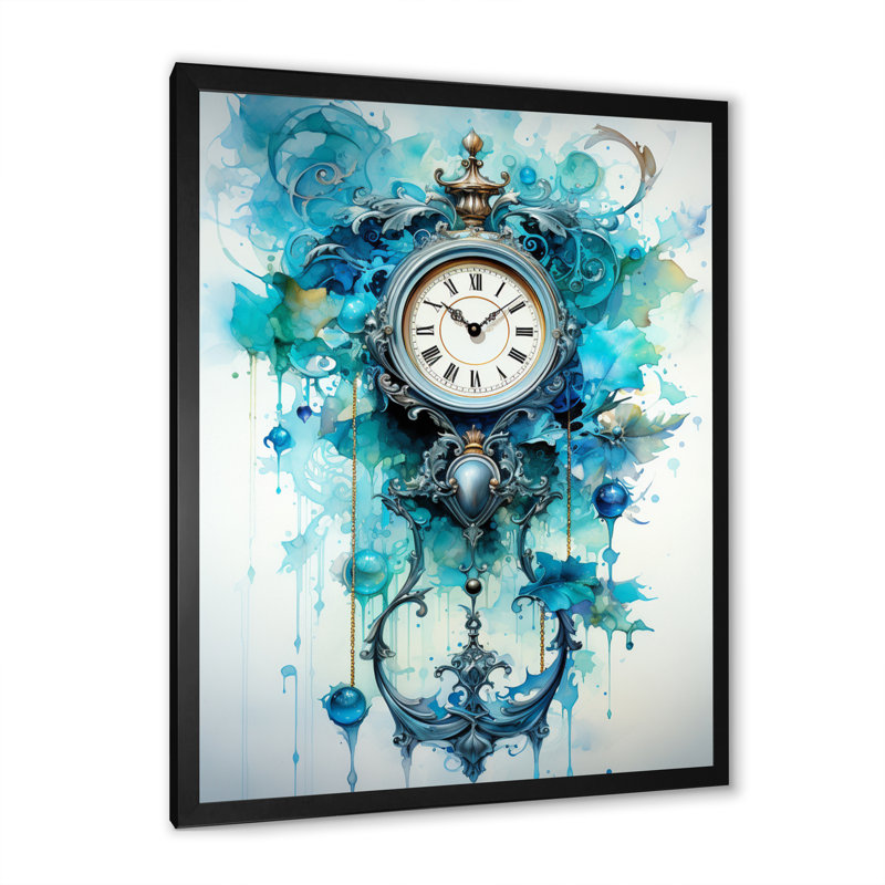Horloge en mouvement I - décoration murale tendance, H 20 po x l 12 po x P 1 po, Cadre photo noir