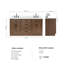 Meuble-lavabo double en bois massif 66 po avec plateau en quartz Carrara de 1,5 po Thornaby-1298651839-1295182543