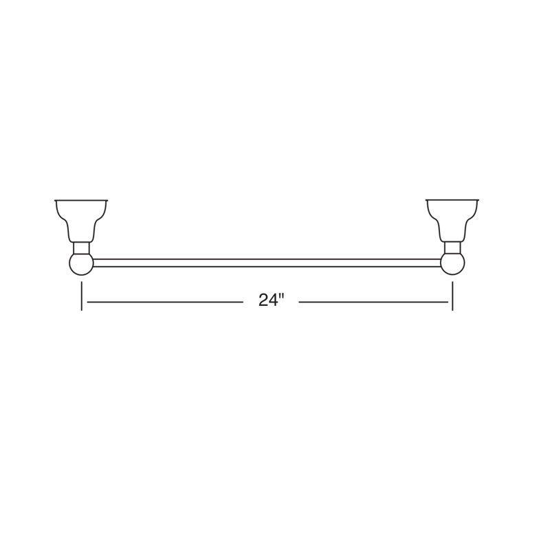 Arcana™ 24" Towel Bar, Tuscan Brass, 2.5" H x 24" L x 3" D