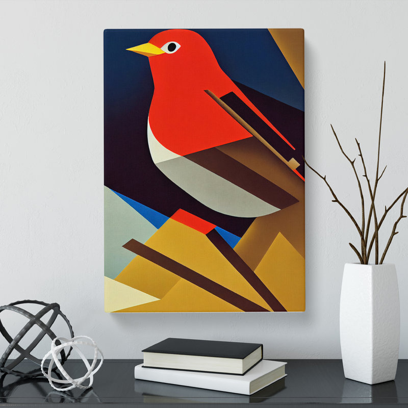 Aqdal Robin Bird Abstract Vol.9 - Wrapped Canvas, 76cm H x 50cm W x 3cm D