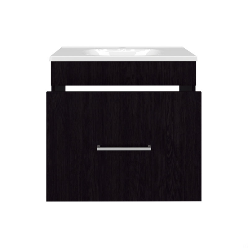 Meuble-lavabo de salle de bain avec lavabo, 1 tiroir