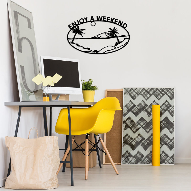 Stylish Black Decorative Metal Wall Accessory, 27.6 x 16.9 inches | 100% Metal Construction, Thickness: 0.06 inches | Easy Wall Mount with Back Hanging Piece | Perfect for Home Decor & Modern Interiors