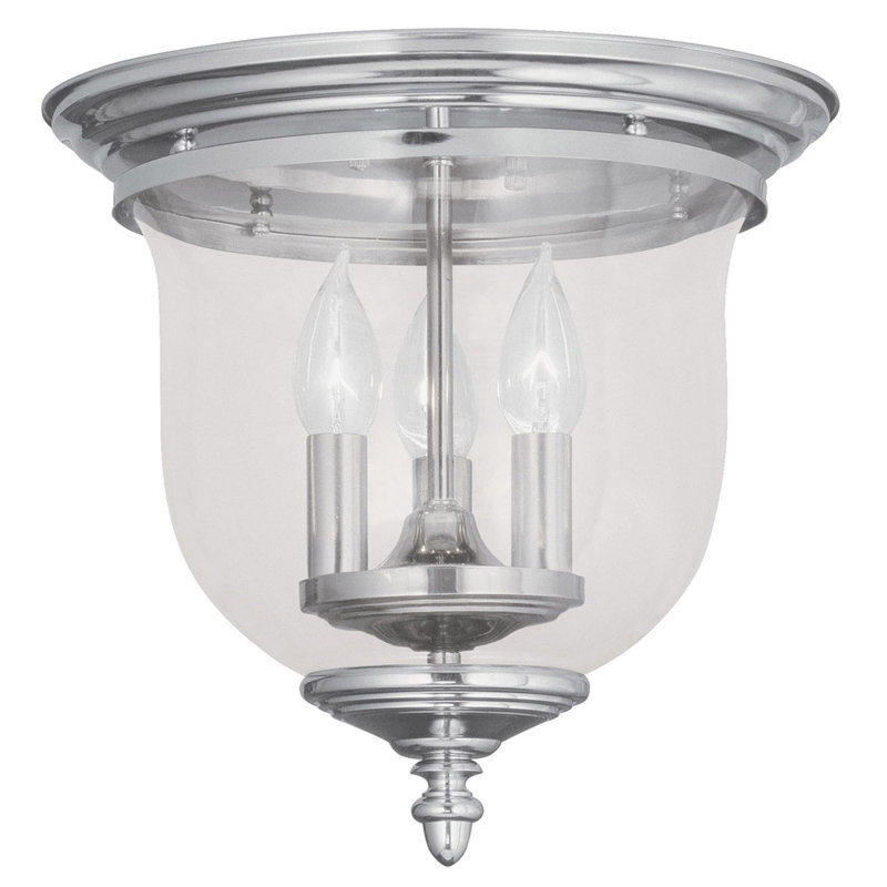 Aaven Flush Mount, Polished Nickel