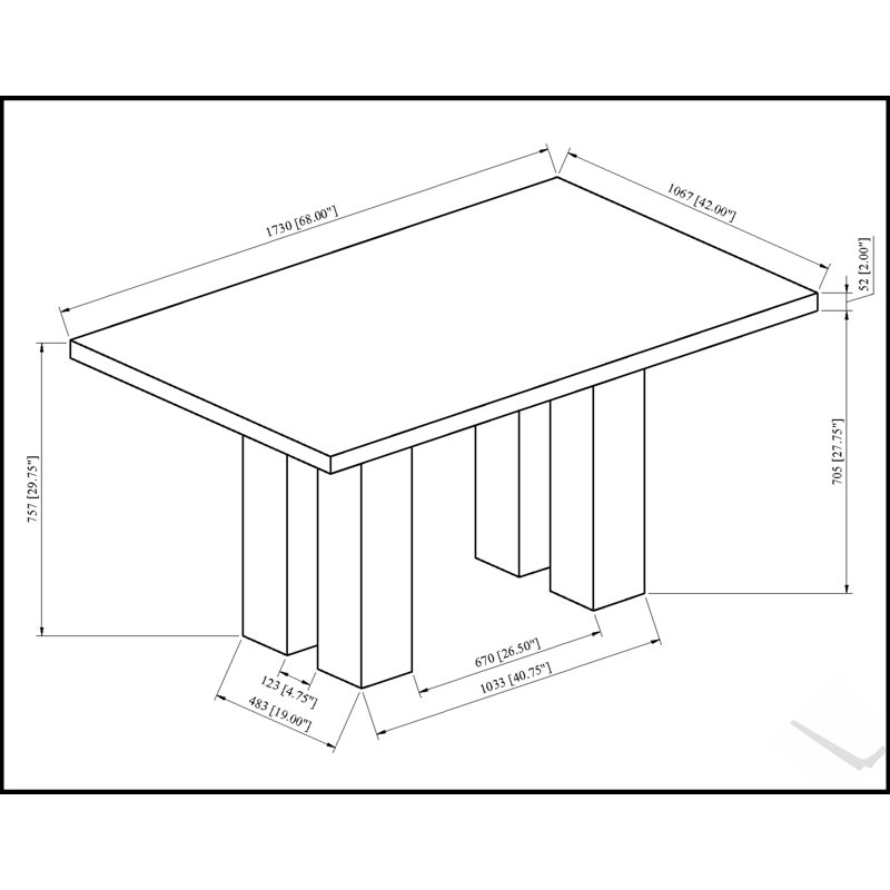 Table de salle à manger rectangulaire élégante en marbre blanc avec base en bois foncé pour les intérieurs modernes et traditionnels