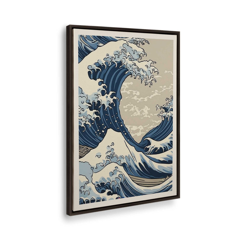 Cerulean Break, reproduction sur toile dans un cadre, H 12 po x l 8 po, Cadre noir satiné