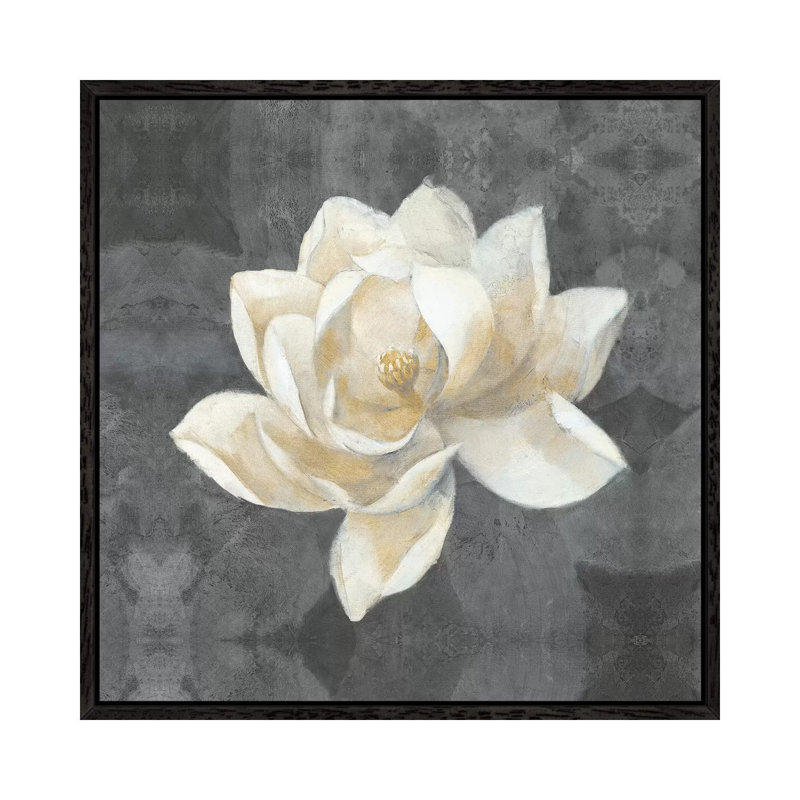 Majestic Magnolia by Albena Hristova - Gallery-Wrapped Canvas Giclée on Canvas, 45.72 cm H x 45.72 cm W, Black Floater Framed