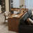 Light walnut L-Shaped Solid Wood desks-107727420-107727416