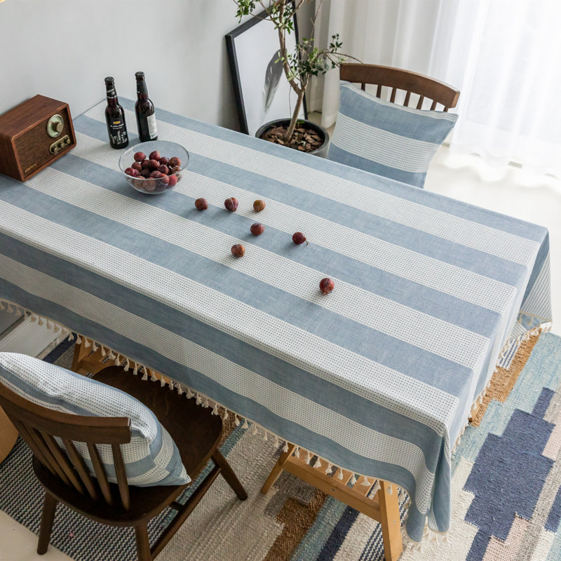 Ottilie Tablecloth, 78" L x 54" W, Light Blue