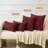 Pack Of 2 Christmas Wine Couch Throw Pillow Covers Soft Chenille Pillow Covers For Sofa Living Room Solid Dyed Pillow Cases-121018741