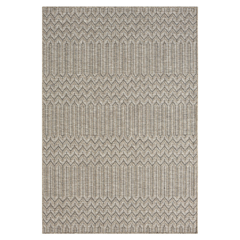 Hashrat Flatweave Faux Jute Tan/Natural Indoor/Outdoor Rug, Rectangle 5' x 7'