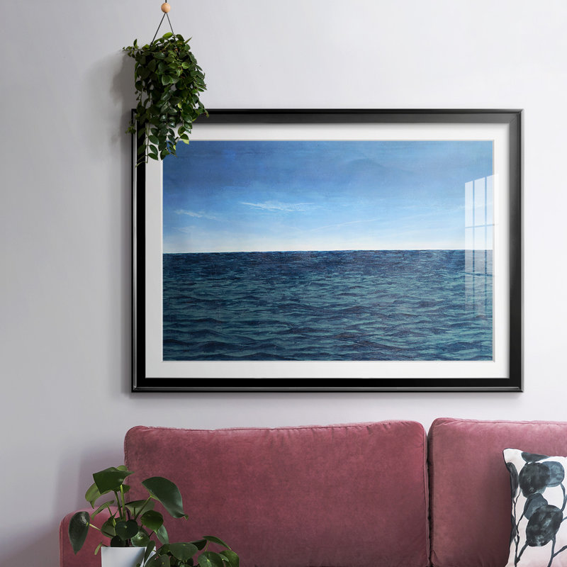 Open Water II, reproduction d'art encadrée, Noir, H 30 po x l 44 po x P 1,5 po