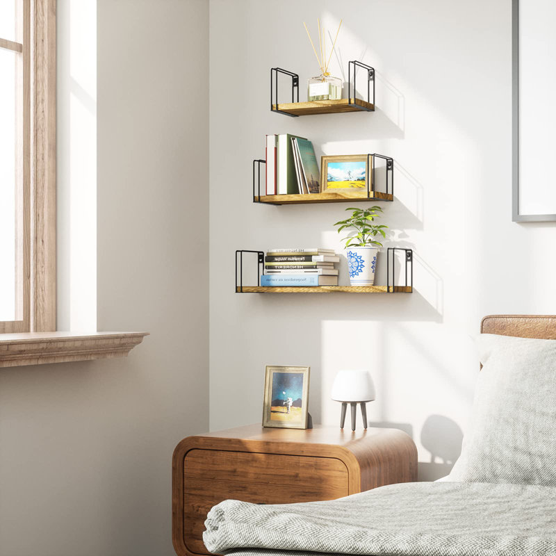 Anijae Floating Shelf, Carbonized Black