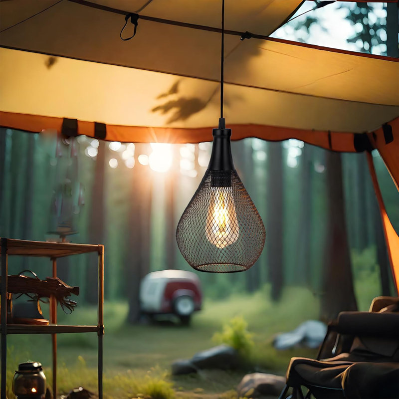 Cordless Pendant Light Made Of Batteries