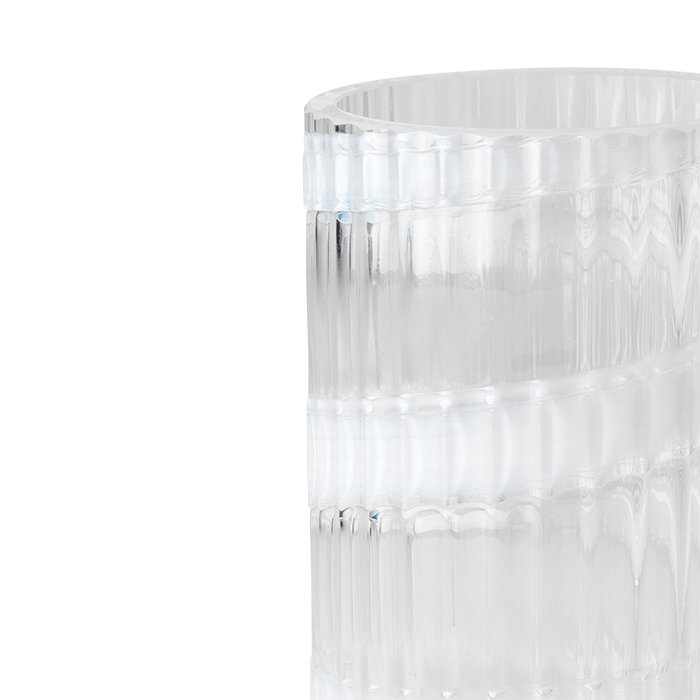 Vase Lyngby, tourbillon blanc, H: 6,1 po, H 6,1 po x l 3,3 po x P 3,3 po