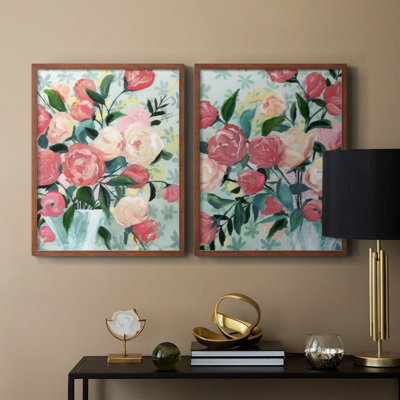 Painted Posies I-Premium Framed Print -Ready to Hang - No Nails Required - No Nails Required