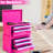 Five - Drawer Purple And Rose Red Type Storage Box For Cosmetics, Hairbrush Food Storage, Material, Easy To Clean, Stackable Design Medicine, Desk Accessories Home Cold Rolled Steel, Maintenance,-757060505