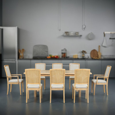 Deen 9 - Piece Extendable Solid Wood Dining Set