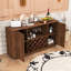 Buffet élégant avec rangement à vin, rangement ouvert et tablettes réglables Wave-Design