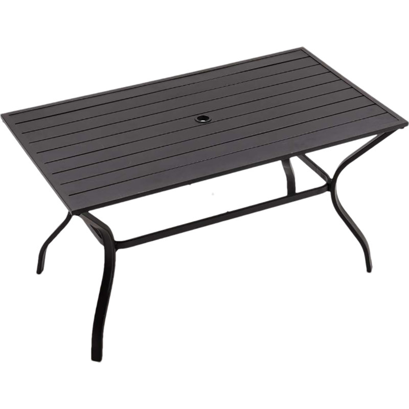 Bhairavi Rectangular Steel Outdoor Dining Table Yes , 52.76 " W 29.92 " D
