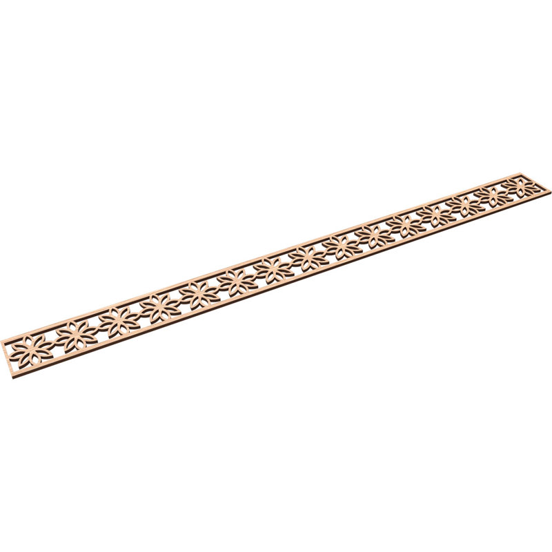 Moulure de marguerite Daisy, Chêne rouge, H 4 po x l 46,375 po x P 0,25 po