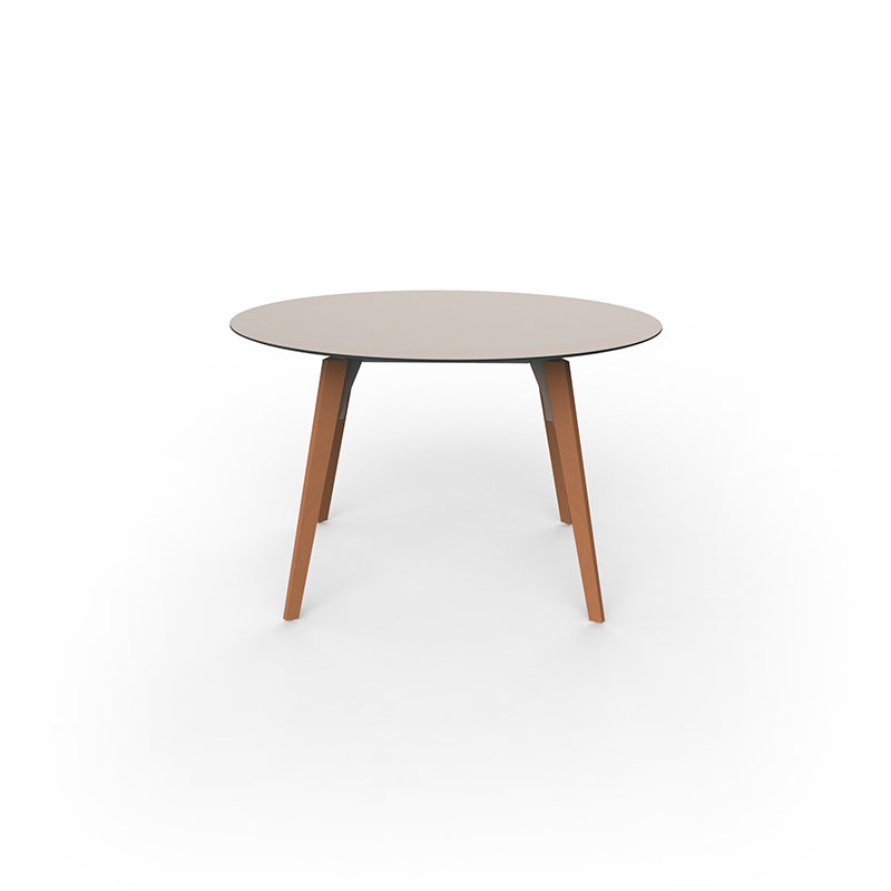 Faz Wood Lounge Table Edge Top, Black, Oak, 47.25" W x 47.25" L