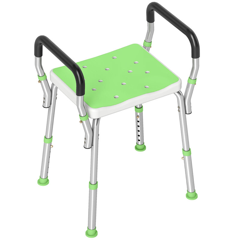 Shower Stool, Green/Black