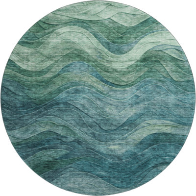 Premium Machine Washable Larock AMF1700 Swirls Rug