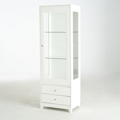  Vitrine autoportante avec tablettes réglables, garde-manger rembourré, porte vitrée, 2 tiroirs de rangement, plafond à DEL 5 couleurs, armoire à vin 180 avec vue panoramique - pour arrangement de bar