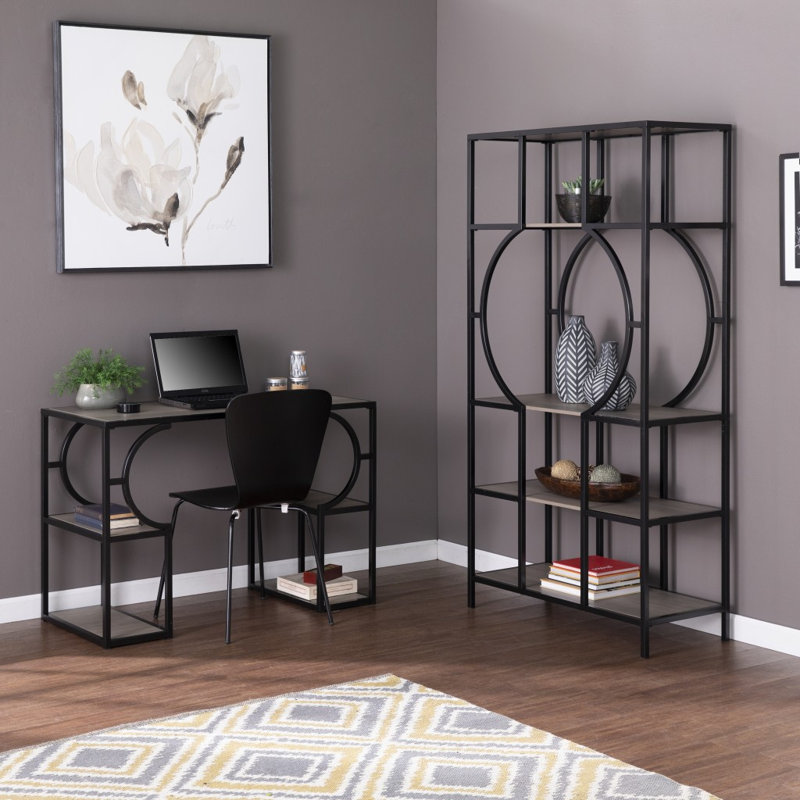 Bureau d'écriture en bois avec rangement