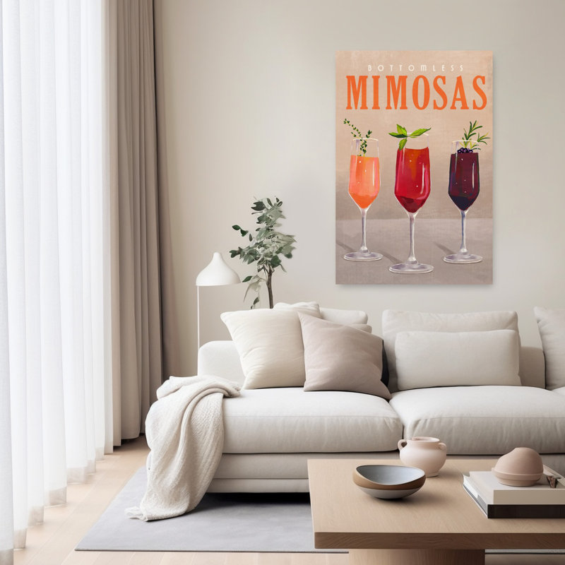 «Mimosas Pastel Cocktail Bar», 60" H x 40" W