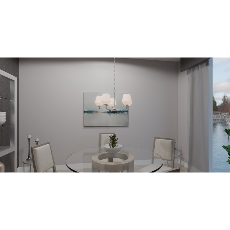Sirkka 5-Light Matte Black Chandelier, Nickel brossé