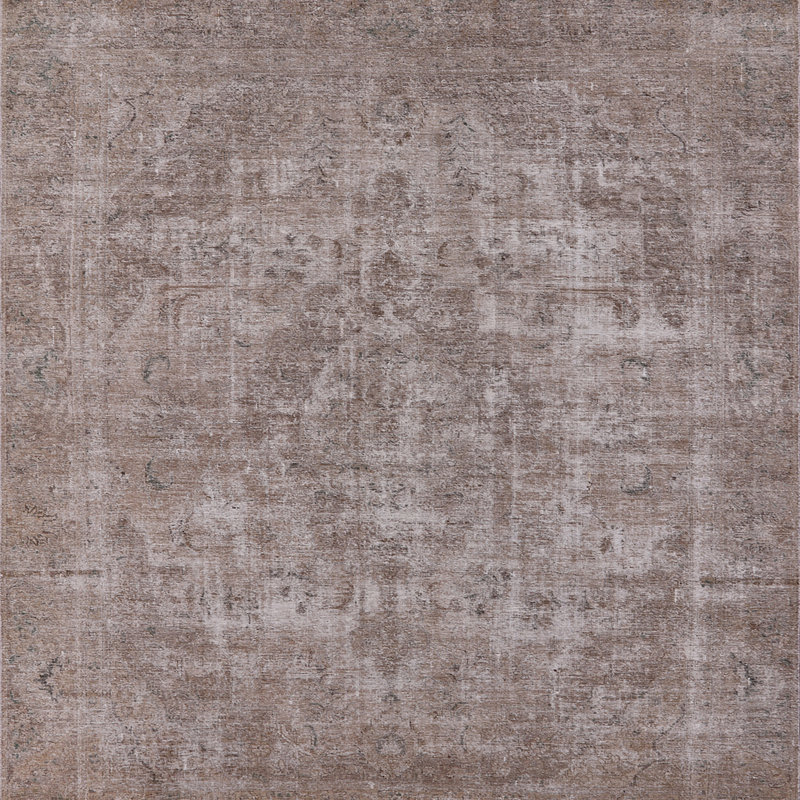 Tapis oriental gris Columbiana, Carré 5 pi