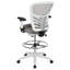 Mid-Back Mesh Ergonomic Drafting Chair with Adjustable Chrome Foot Ring, Adjustable Arms-2033867497-2033867498