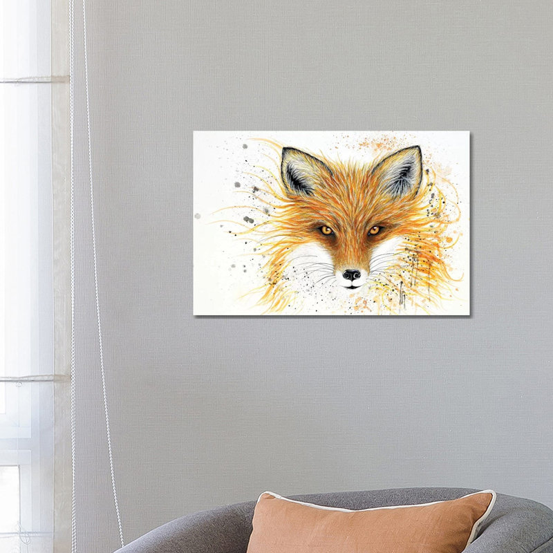 Fox Fire by Michelle Faber - Wrapped Canvas Painting, 66.04 cm H x 45.72 cm W x 1.91 cm D