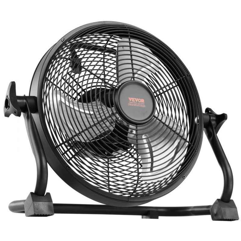 Ventilateur de camping 10 pouces rechargeable à piles, rotation manuelle à 360 degrés