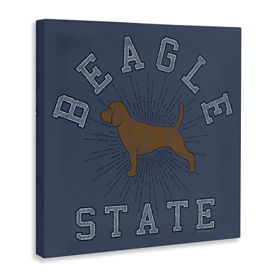 Vintage Beagle State Canvas Wall Art by Spirit Animals/Life Is High