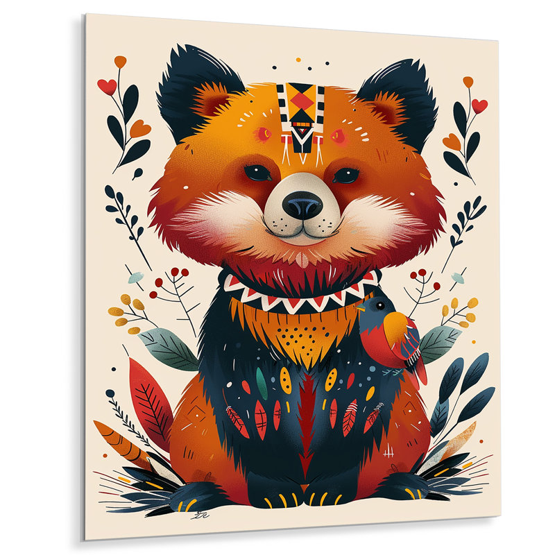 Mignon boho rétro, botanique, Sans cadre, métal, H 20 po x l 12 po